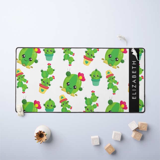 Cactus mignons, Cactus Motif, Succulent, Votre Nom (Tableau pour enfants)