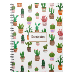 Cactus Modern Custom name Personalized Notebook