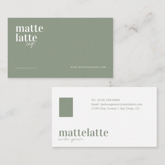 Cactus | Modern Elegant Minimalist Professional Business Card (Front/Back)