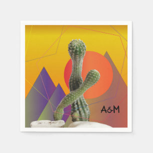 Cactus Monogram  Napkins