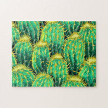 Cactus Motif 3 Easy Cerveau Art Puzzle Photo Puzzl