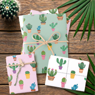 Cactus Motif Plante Maman Envelopper les feuilles 