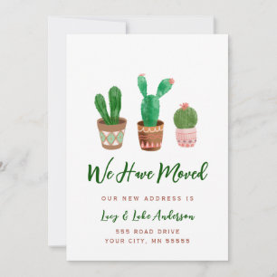 Cactus Nous Avons Déplacé La Carte Faire-part