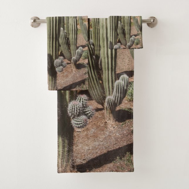 Cactus Oasis #1 #wall #decor #art  Bath Towel Set (Insitu)