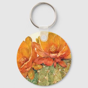 Cactus Orange Blossoms Keychain