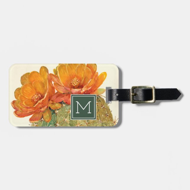 Cactus Orange Blossoms Luggage Tag (Front Horizontal)
