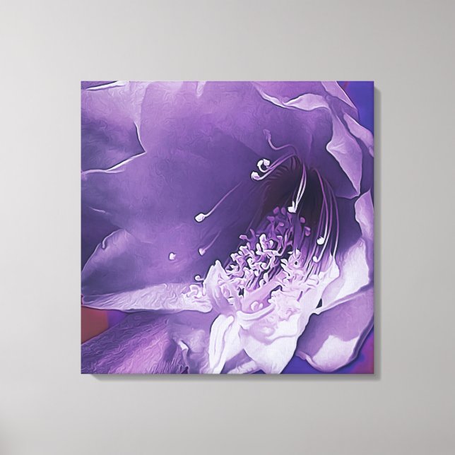 Cactus Orchid Indigo Touch Canvas Print (Front)