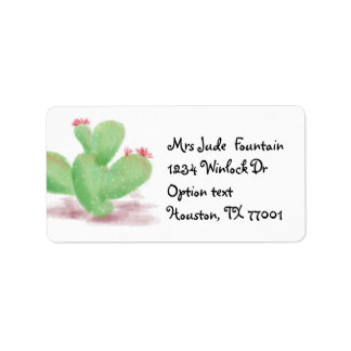 Cactus painting Return Address Mailing Label