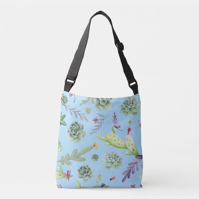 Cactus Pattern 10 Crossbody Bag (Front)