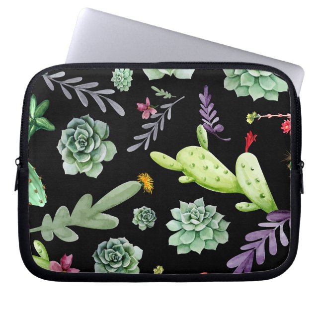 Cactus Pattern 2 Laptop Sleeve (Front)