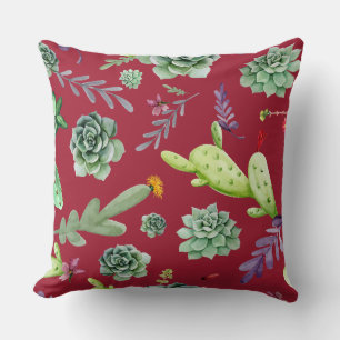Cactus Pattern 4 Throw Pillow