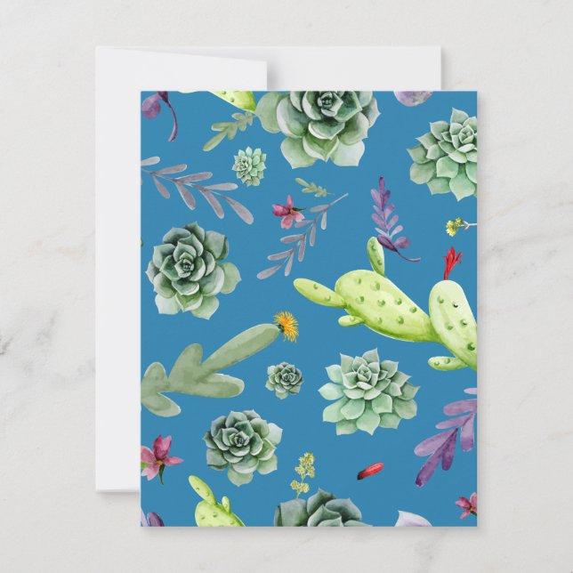 Cactus Pattern 5 Card (Front)