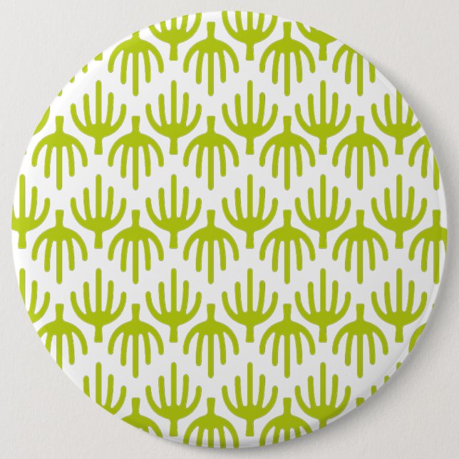 Cactus pattern 6 inch round button (Front)
