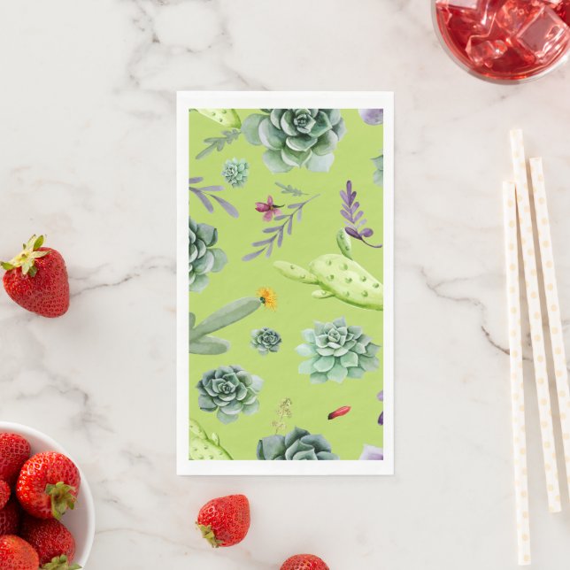 Cactus Pattern 6 Napkin (Insitu)