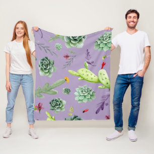 Cactus Pattern 7 Fleece Blanket