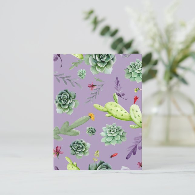 Cactus Pattern 7 Postcard (Standing Front)