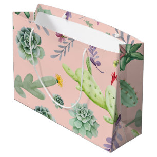 Cactus Pattern 8 Large Gift Bag