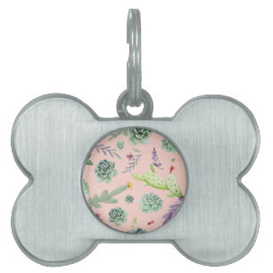 Cactus Pattern 8 Pet ID Tag
