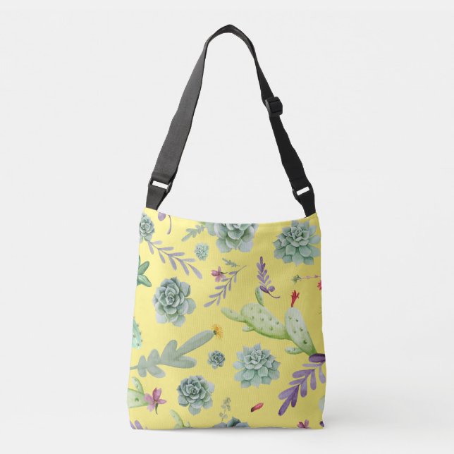Cactus Pattern 9 Crossbody Bag (Front)