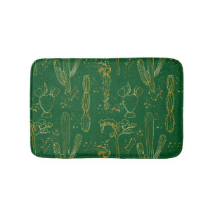 Cactus Pattern   Bath Mat