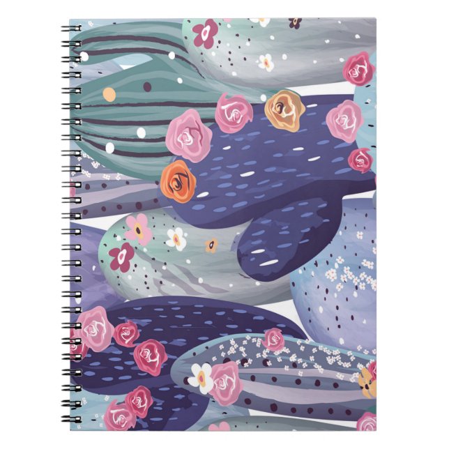 Cactus Pattern Colourful Watercolor Notebook (Front)