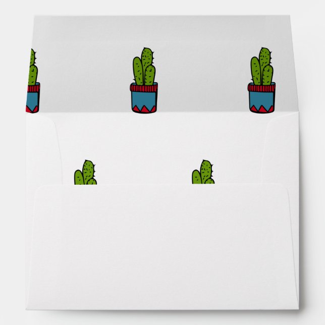 Cactus Pattern Envelope (Back (Bottom))