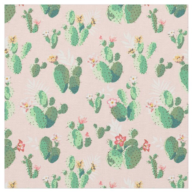Cactus Pattern Fabric (Close Up)