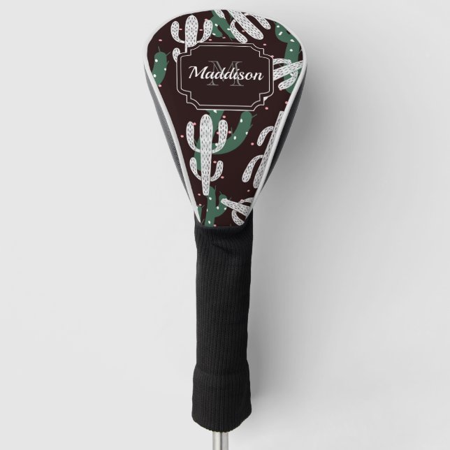 Cactus Pattern Golf Head Cover (Front)