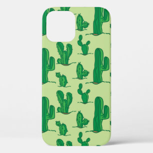 cactus pattern. hand drawing pattern. seamless han iPhone 12 case