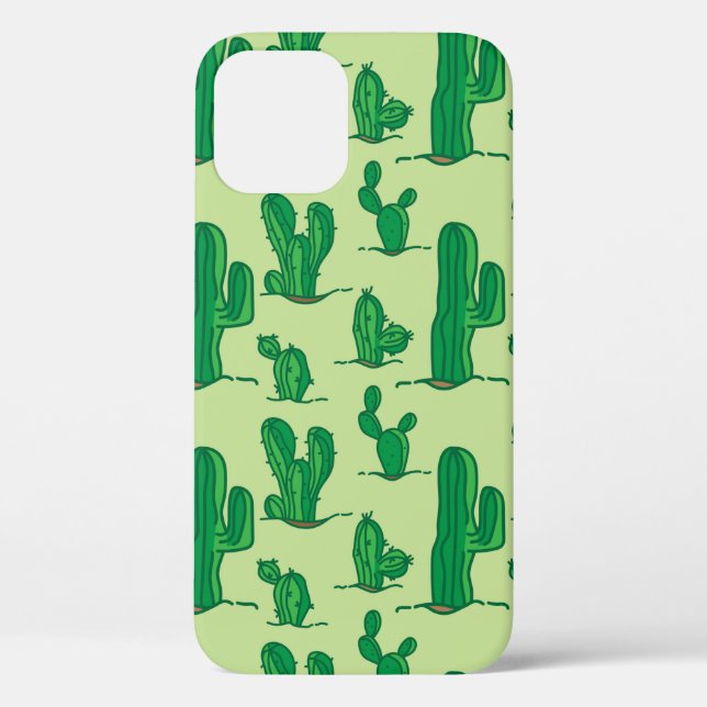 cactus pattern. hand drawing pattern. seamless han Case-Mate iPhone case (Back)