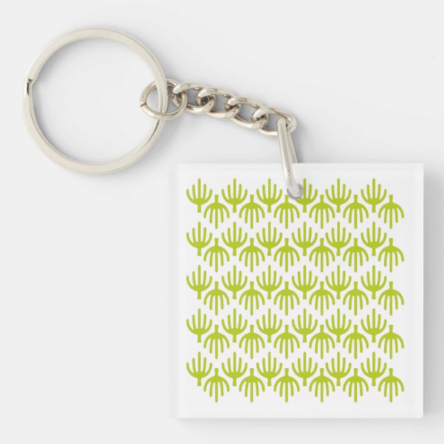 Cactus pattern keychain (Front)
