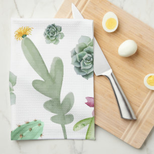 Cactus Pattern Kitchen Towel