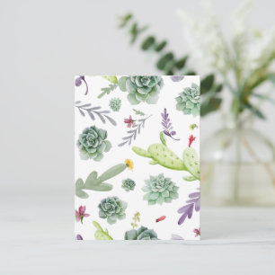 Cactus Pattern Postcard