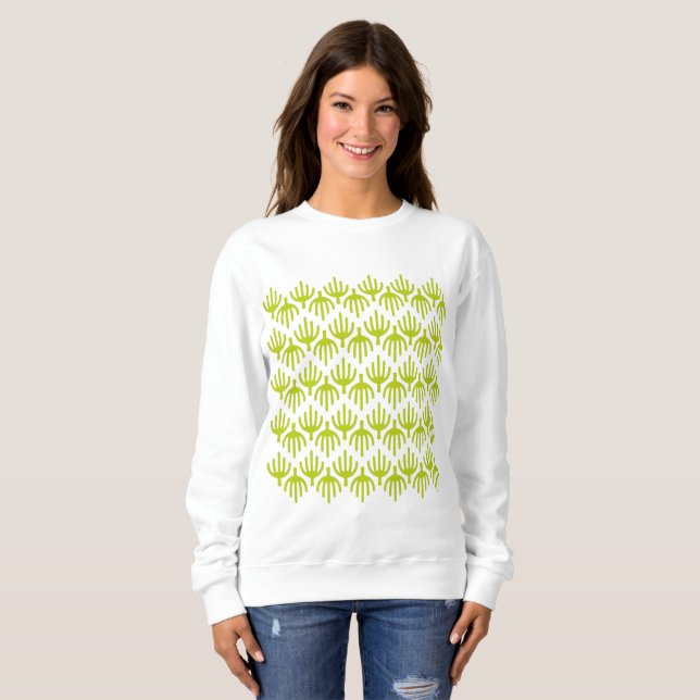 Cactus pattern sweatshirt (Front Full)