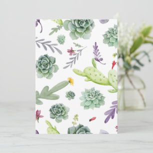 Cactus Pattern Thank You Card