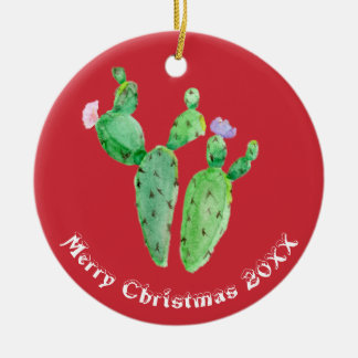 Cactus Personalized Ceramic Ornament