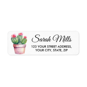 Cactus Personalized Self - Adhesive