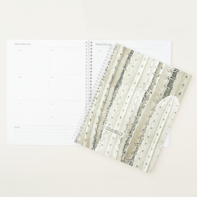 CACTUS Photo Art YEAR Neutral Modern Desert Fun Planner (Display)