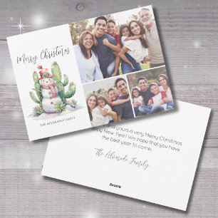 Cactus Photo Christmas Holiday Card