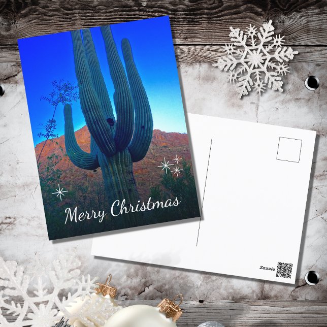 Cactus Photo Desert Southwest Christmas   Holiday Postcard (Creator Uploaded)