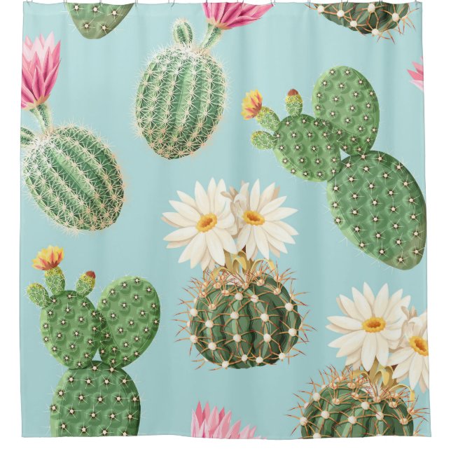 Cactus, pink flowers: light decor (Front)