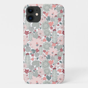 Cactus Pink Mint Succulents Desert Plants iPhone 11 Case