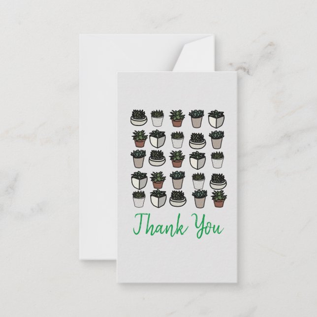 Cactus plant funky pattern card (Front)