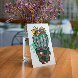 Cactus Plant In A Pot Invitation