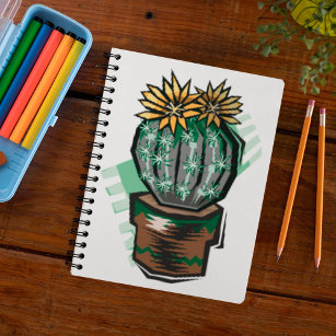 Cactus Plant In A Pot Notebook