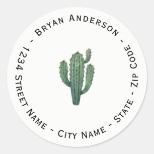 Cactus Plant Return Address Label