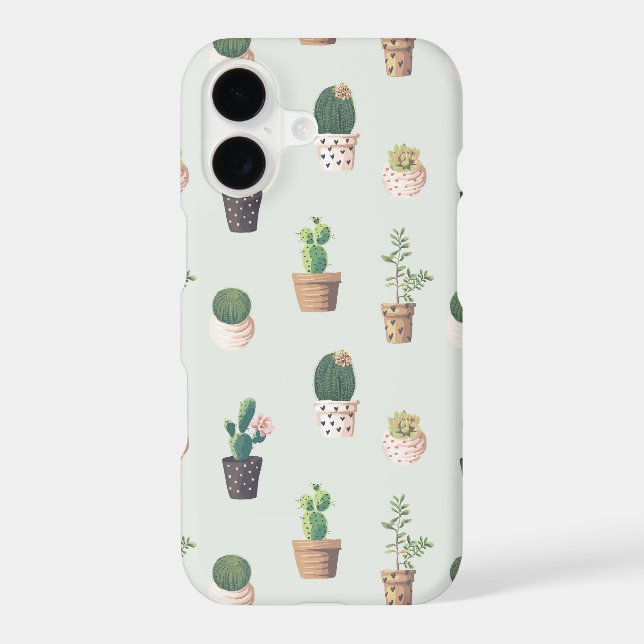 Cactus Plants Pattern Cute Illustration (Back)