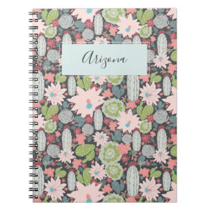 Cactus Plants Succulents Personalized Notebook