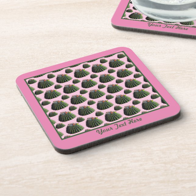 Cactus Plastic Coasters - Personalized Option (Left Side)