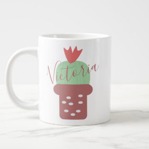 Cactus Potted Dot Pot Name Giant Coffee Mug